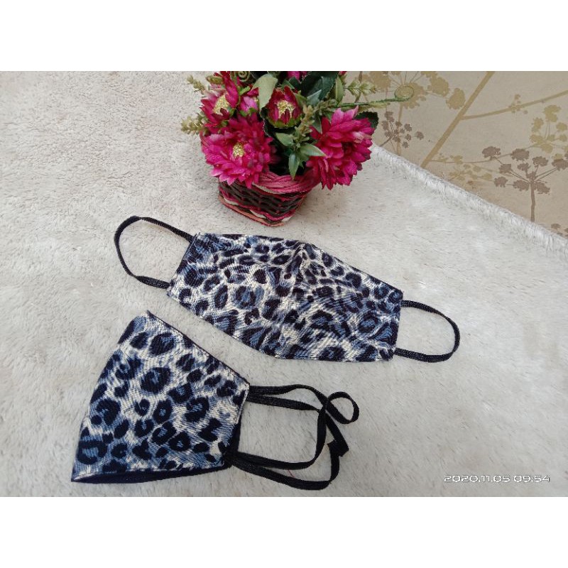 Grosir Masker kain leopard / masker kain macan