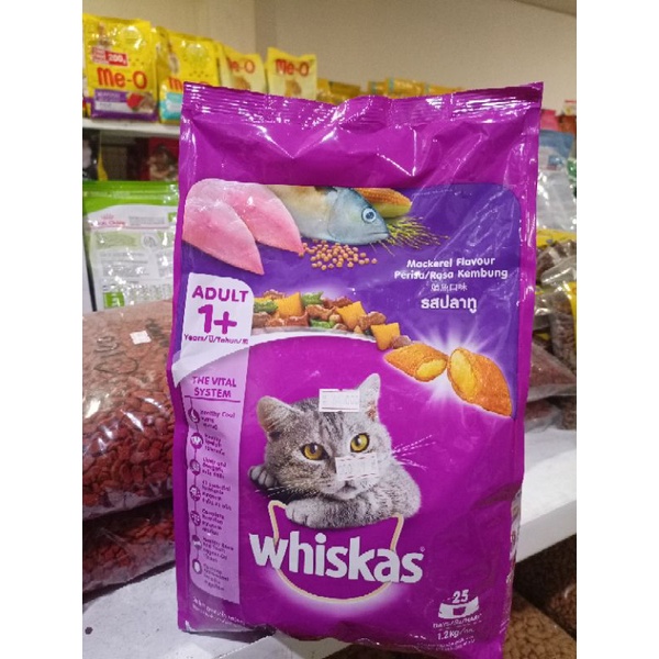 Makanan Kucing Whiskas Adult Mackarel flavour Freshpack 1,2kg