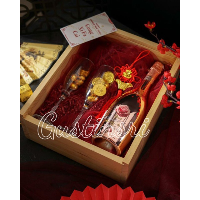

30x40x15 Box Akrilik Kayu Hampers Box Kayu Hadiah Souvenir Pesta Pernikahan Kue Lebaran Hampers Natal Gong Di Fa Cai dll