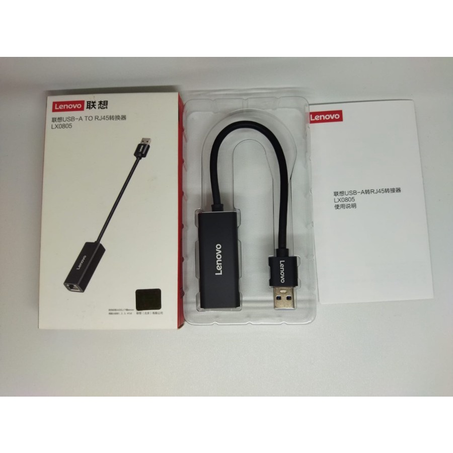 Lenovo Thinkplus USB Type A to LAN RJ45 Ethernet Adapter 1000Mbps Ori