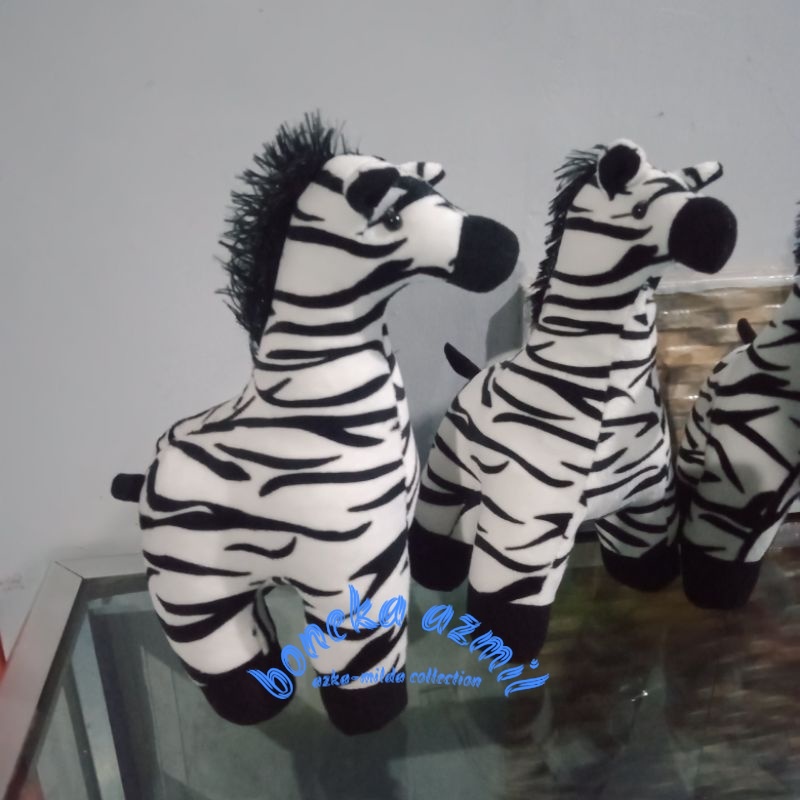 Boneka kuda zebra size s ukuran 30cm