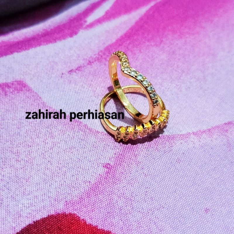 cincin wanita titanium motif PUJI PERTAMA anti luntur 11