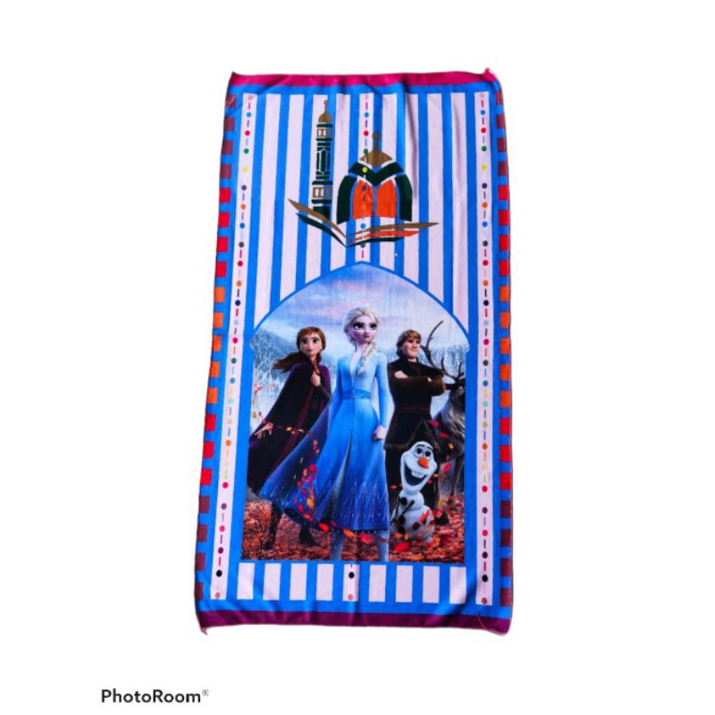 SAJADAH PRINTING ANAK LAKI LAKI DAN PEREMPUAN BISA CUSTOM NAMA-Frozen