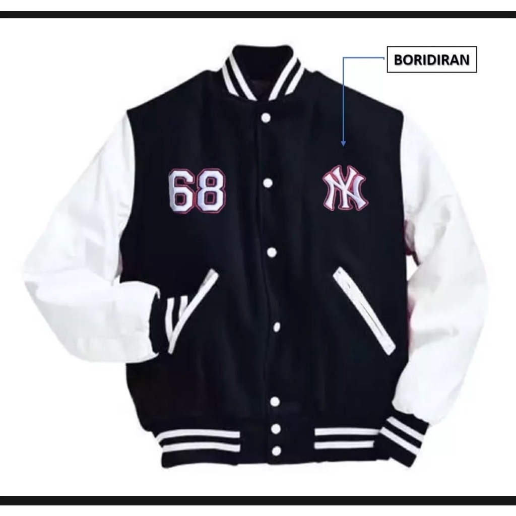 Jaket Baseball NY Motif Bordir Original / Jaket Baseball Varsity Bordiran Motif NY