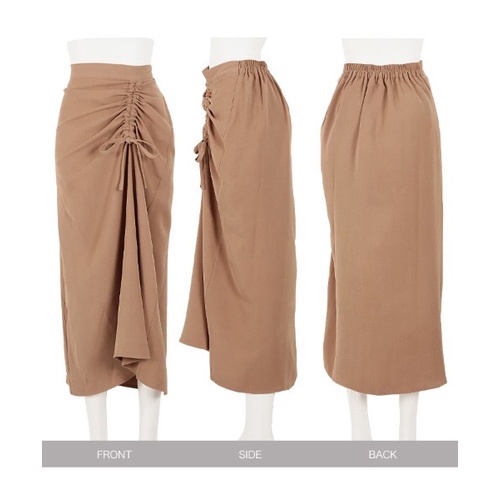 Rok Serut Crinklle Korean Style Serut Casual Flowy Midi Skirt Rok Span