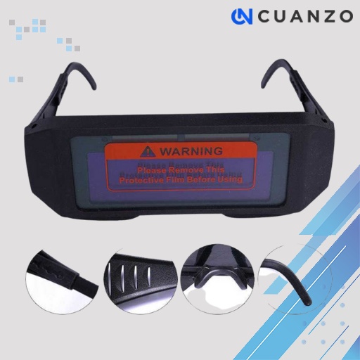 Kacamata Las Otomatis Auto Darkening Soldering Googles / Kacamata Las Bor Listrik Otomatis Gelap Terang Hitam Bening Anti Uv Radiasi Silau Auto Dark Darkening Kdk Digital Dual Glass Gaya Safety Keren Buka Tutup Pria Bagus / Kacamata Pelindung Las Listrik