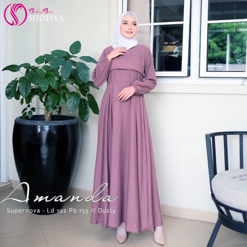 AMANDA DRESS NEW MUSLIMAH ORIGINAL GGS BY SHOFIYA BTC