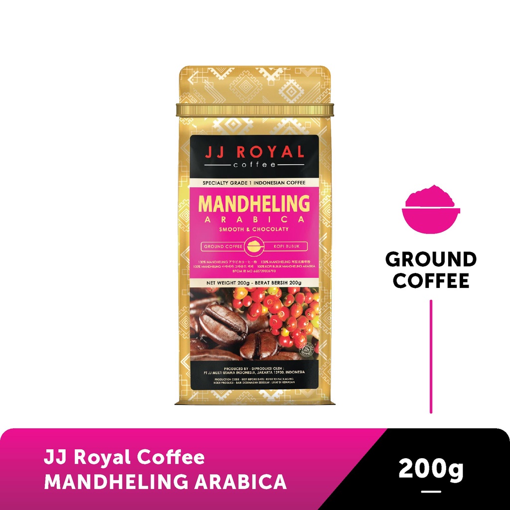 

JJ Royal Coffee Mandheling Arabica Ground (Kopi Bubuk) 200gr