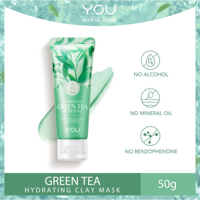 YOU BRIGHTENING AND HYDRATING CLAY MASK Buy 1 Get Free Gift Pouch Cantik