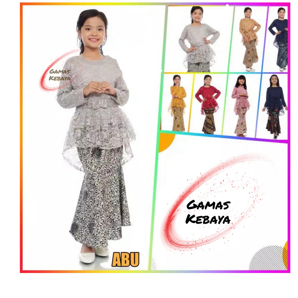 KEBAYA ANAK MODERN UMUR 4 6 8 10 12 TH