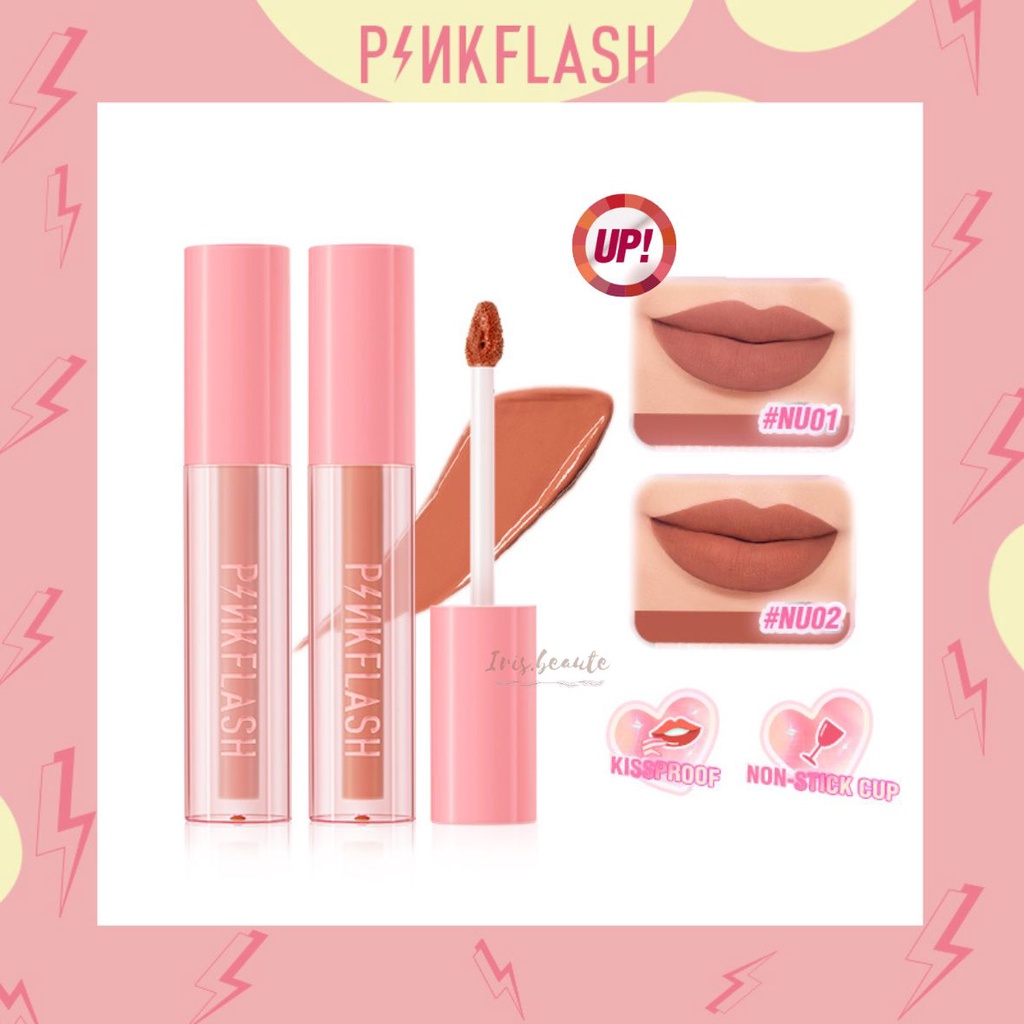 PINKFLASH Color Lasting Lip Tint / Transferproof Max Liquid Lipstick Matte