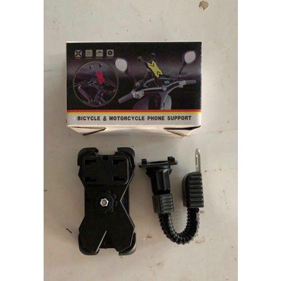 holder motor spion dudukan handphone buat di spion motor bebek matic sport ojol gojek grab maxim pegangan dudukan handphone ukuran bisa disesuaikan