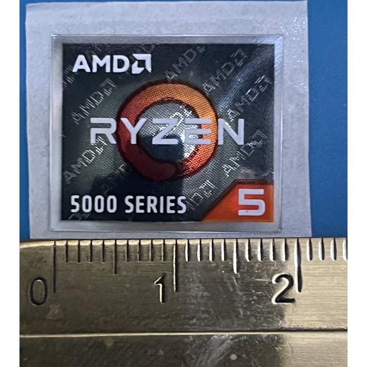 Sticker stiker logo Amd Ryzen 5 5000 Series thn 2022 ori