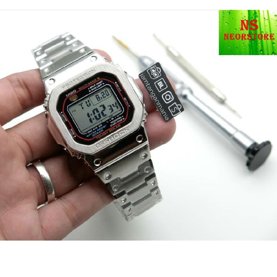 ((BEST SELLER)) (PROMO AKHIR TAHUN) JAM GSHOCK CASIO DW5600 RANTAI STAINLESS ,.,.,.,.,.,