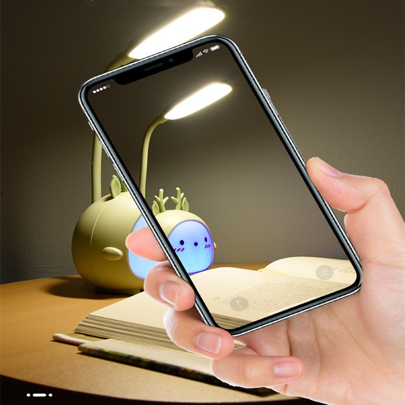 Lampu Meja LED Flexible Model Leher Angsa Fleksibel Dengan USB Rechargeable