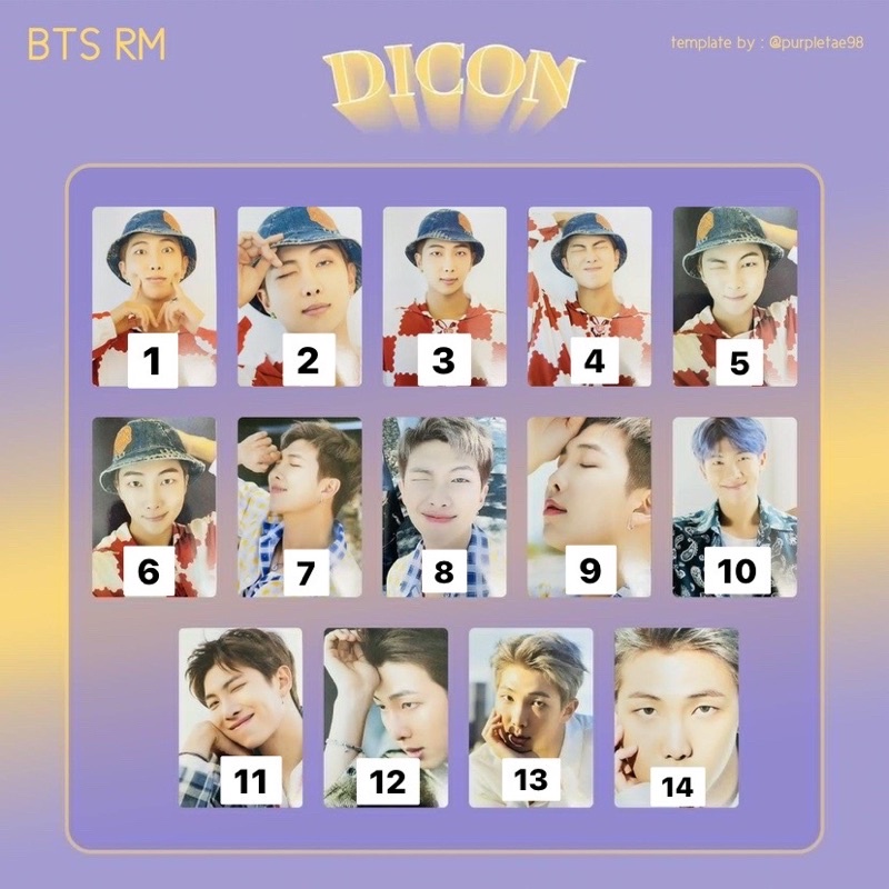 official bts dicon 101 photocard RM