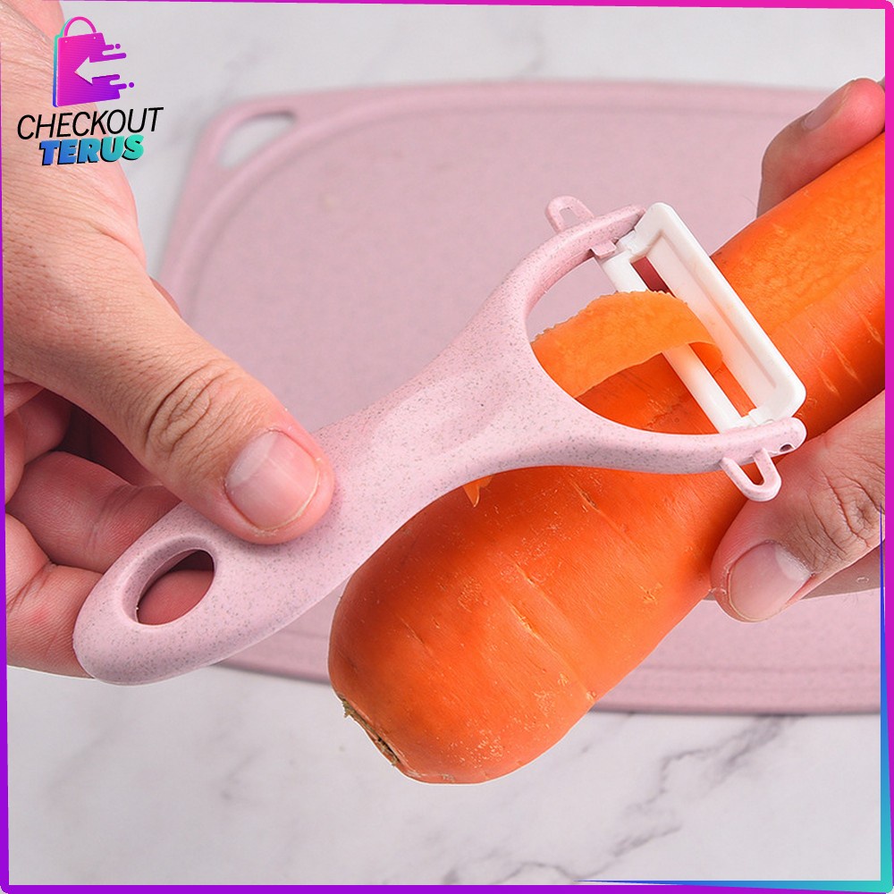 CT C442 Talenan Pisau Pengupas Buah Dan Sayur Pisau Set Keramik 3 in 1 Serbaguna Knife Peeler Fruit Chopping