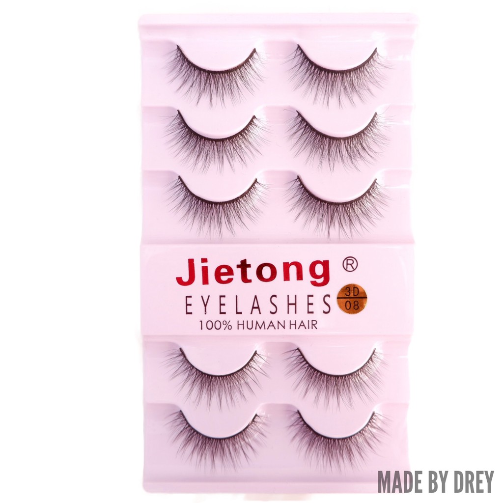 Bulu mata palsu jietong natural human hair import / eyelash natural import