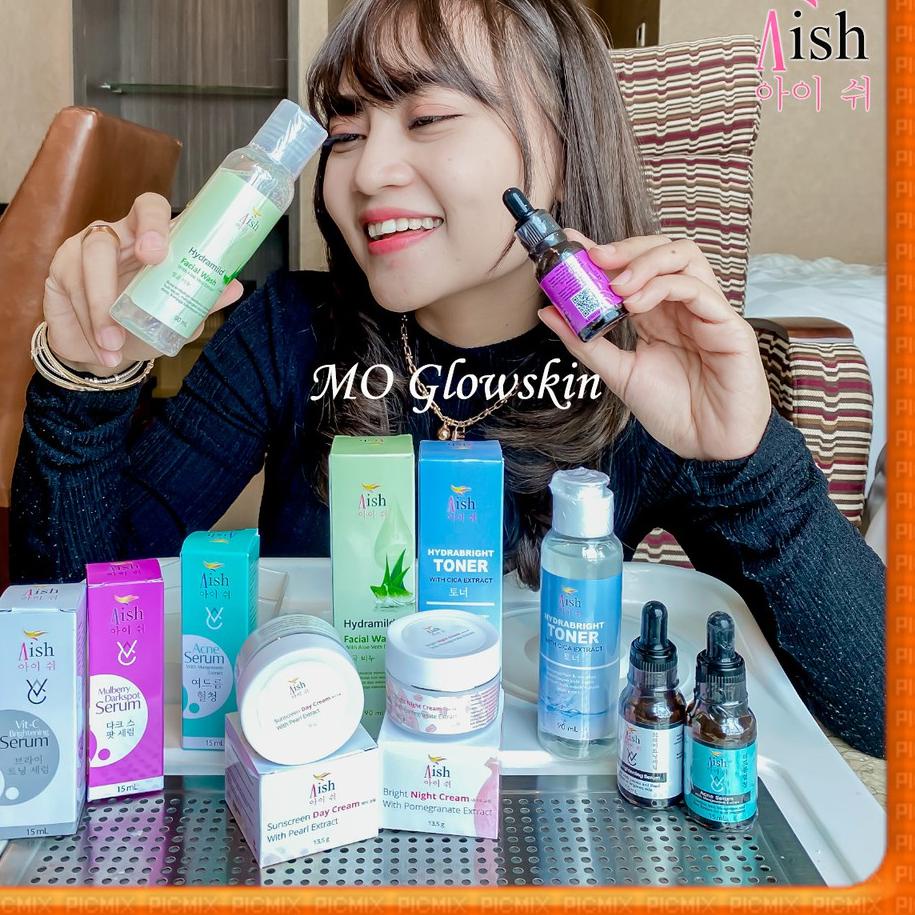 Terlaris 12.12 Aish Skincare Korea Paket Lengkap Serum Aish Brightening Acne Darkspot Original ㅅ