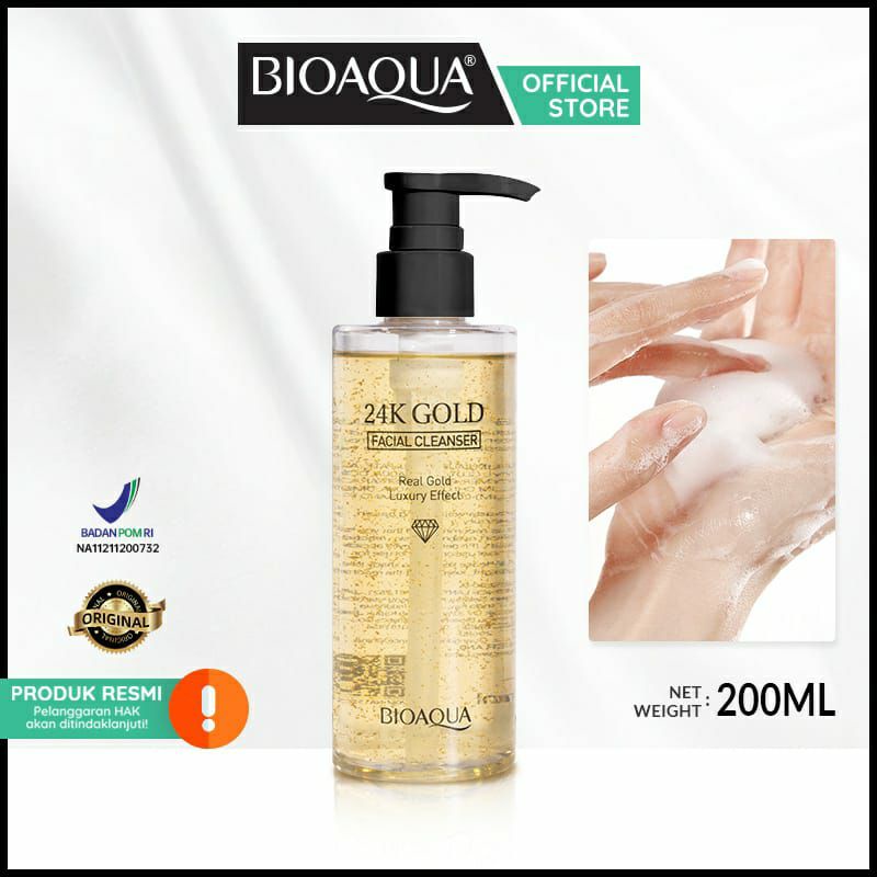 BIOAQUA 24K Gold Facial Cleanser 200ml [BPOM]