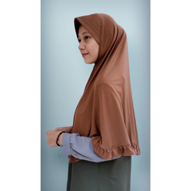 HIJAB INSTAN BERGO REMPEL BAWAH SPANDEK SIZE XL