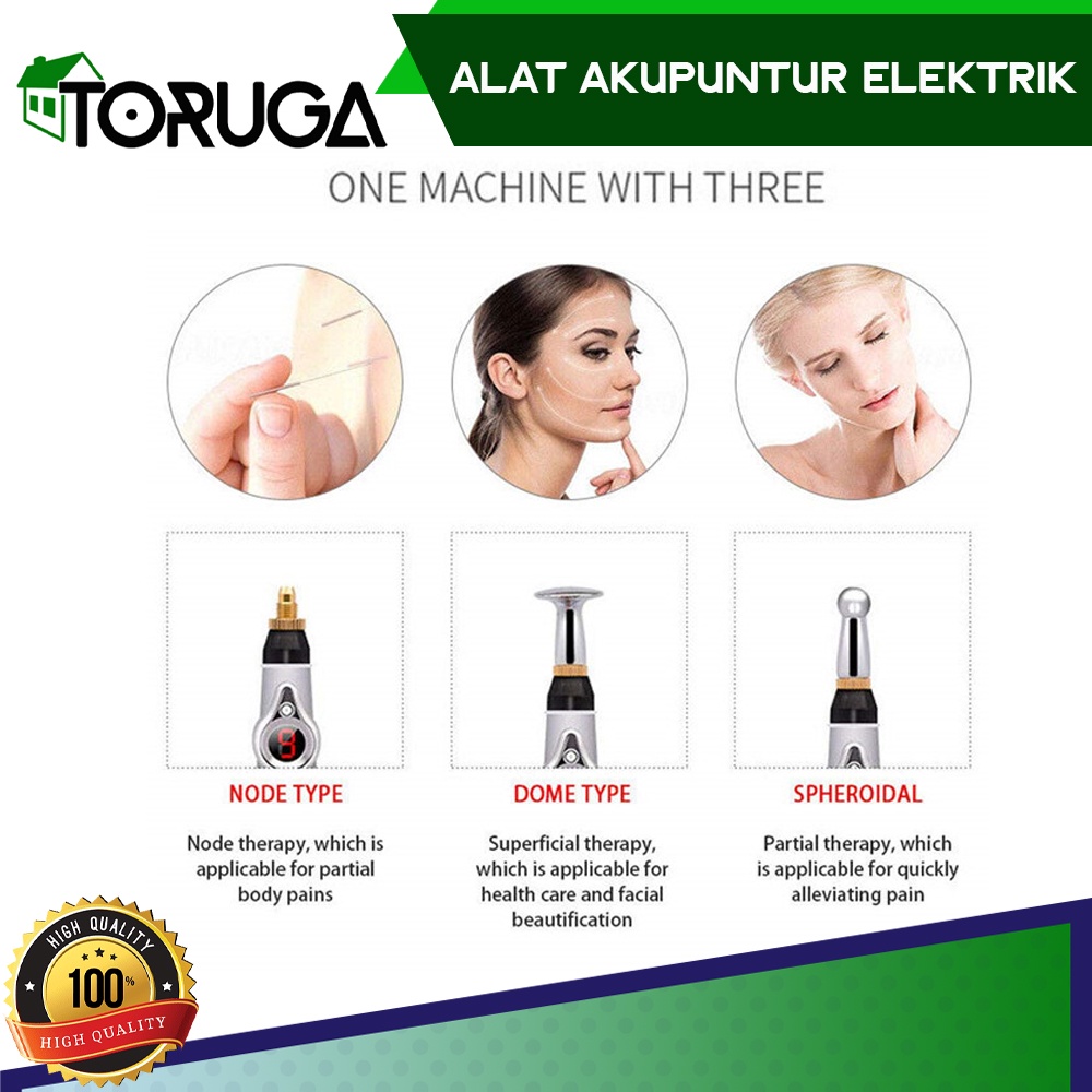 Electric Acupunture Pen Pijat Laser Therapy Meridian Refleksi Pena Alat Akupuntur Terapi DF-618 MASSAGER PEN + GEL