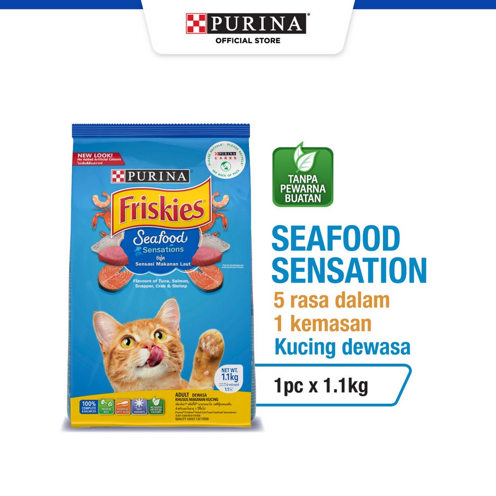 FRISKIES Adult Seafood Sensation Makanan Kucing Dewasa Kering 1kg