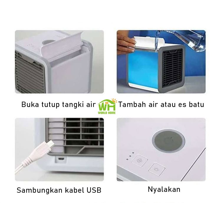 Ac Mini Portable Alat Pendingin Ruangan Air Cooler Kipas Cooler Kabel USB Original