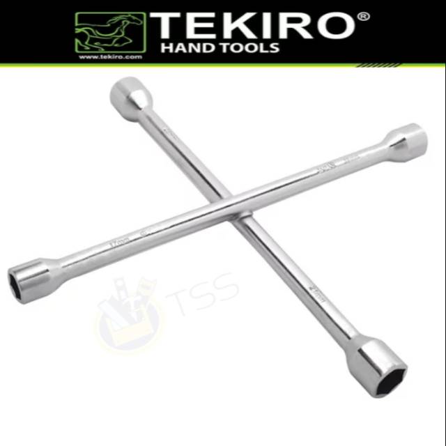 TEKIRO Kunci Roda Palang 14 inch  17 x 19 x 21 x 23mm / Way Cross Wrench 4&quot; / Kunci Roda Mobil 4inch