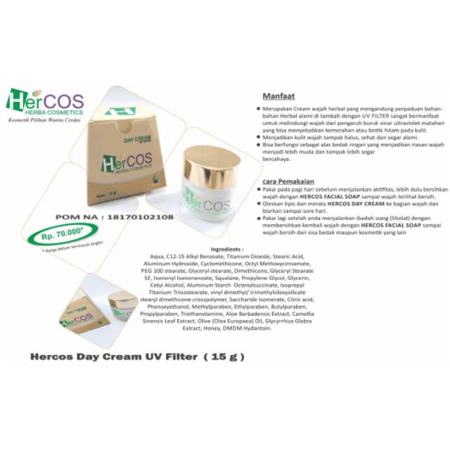 HERCOS DAY CREAM 15 GRAM