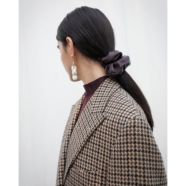 ikat rambut scrunchies  satin real pict scrunchie besar kecil ikat rambut ngembang scrunchie