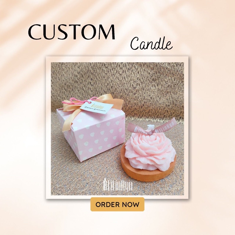 lilin mawar / lilin bunga / scented candle rose / hadiah ultah / lilin korea / lilin wangi