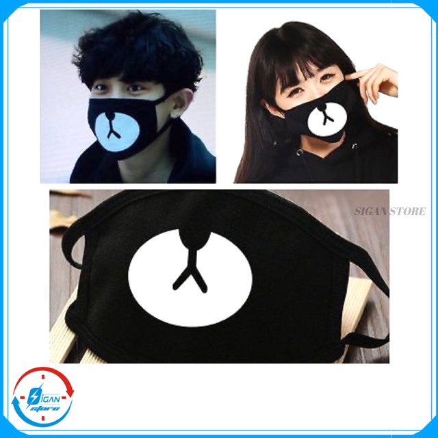 Masker KPOP mulut beruang rilakuma mask pelindung debu motor outdoor