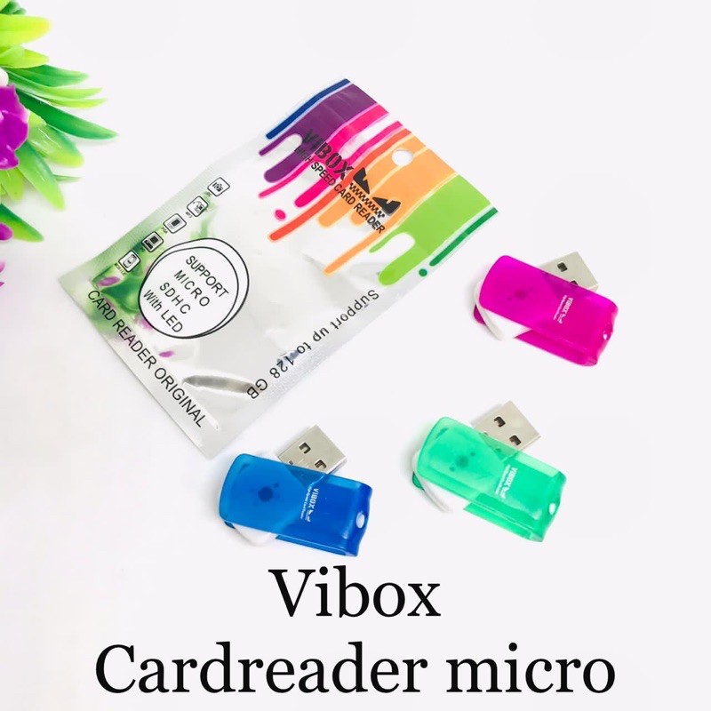 PROMO VIBOX CARDREADER MICRO SD SUPPORT UP TO 512GB WITH LED INDIKATOR ORIGINAL