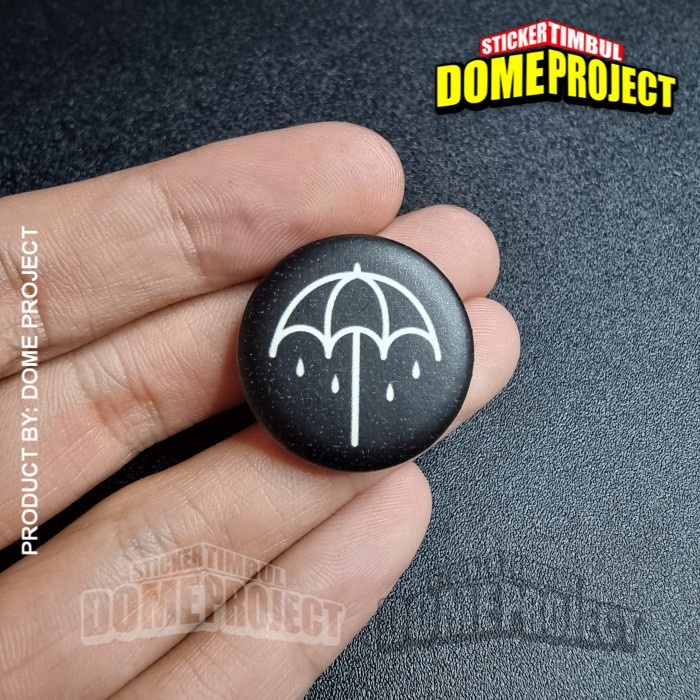 PIN PENITI BAND BMTH UKURAN 25MM BUTTON PIN AKSESORIS TAS PRIA