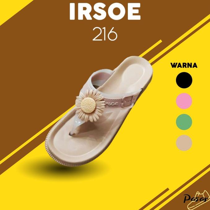 Sandal Wanita Jepit Irsoe 216 Sandal Rumah Motif Bunga Sandal Jelly