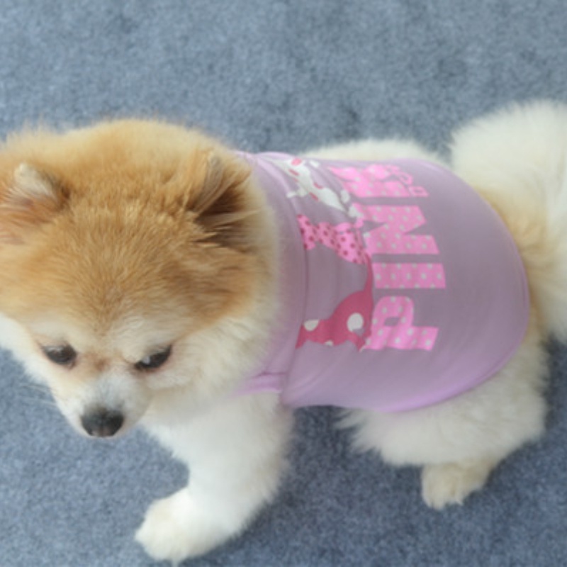 Rompi Anjing Bahan Katun Warna Pink