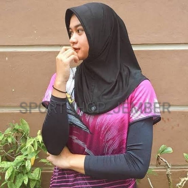 MURAH 1kg=(14pcs) jilbab sport Jersey/jilbab instan sporty-4
