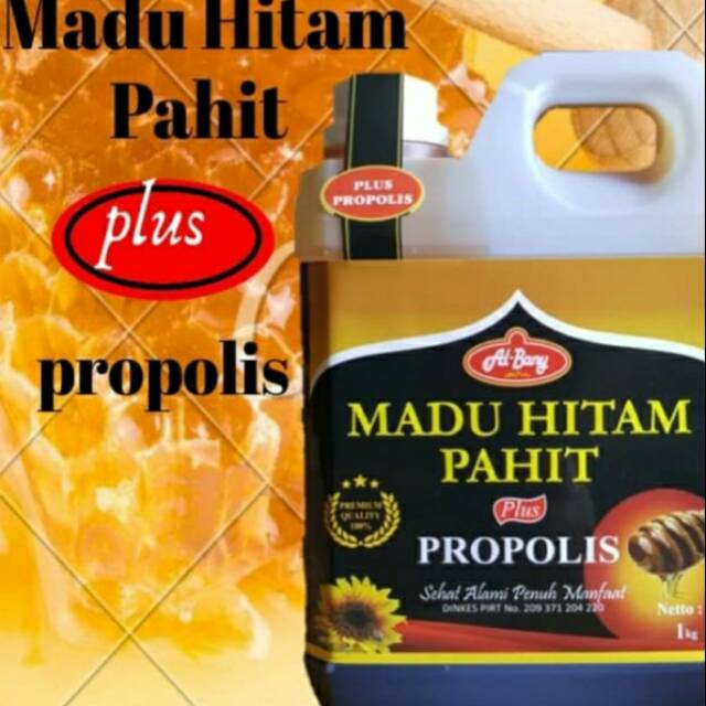 

Madu Hitam Pahit Al Bany 1kg plus Propolis