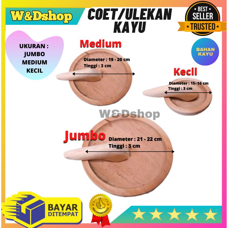 Ulekan/coet/cobek kayu