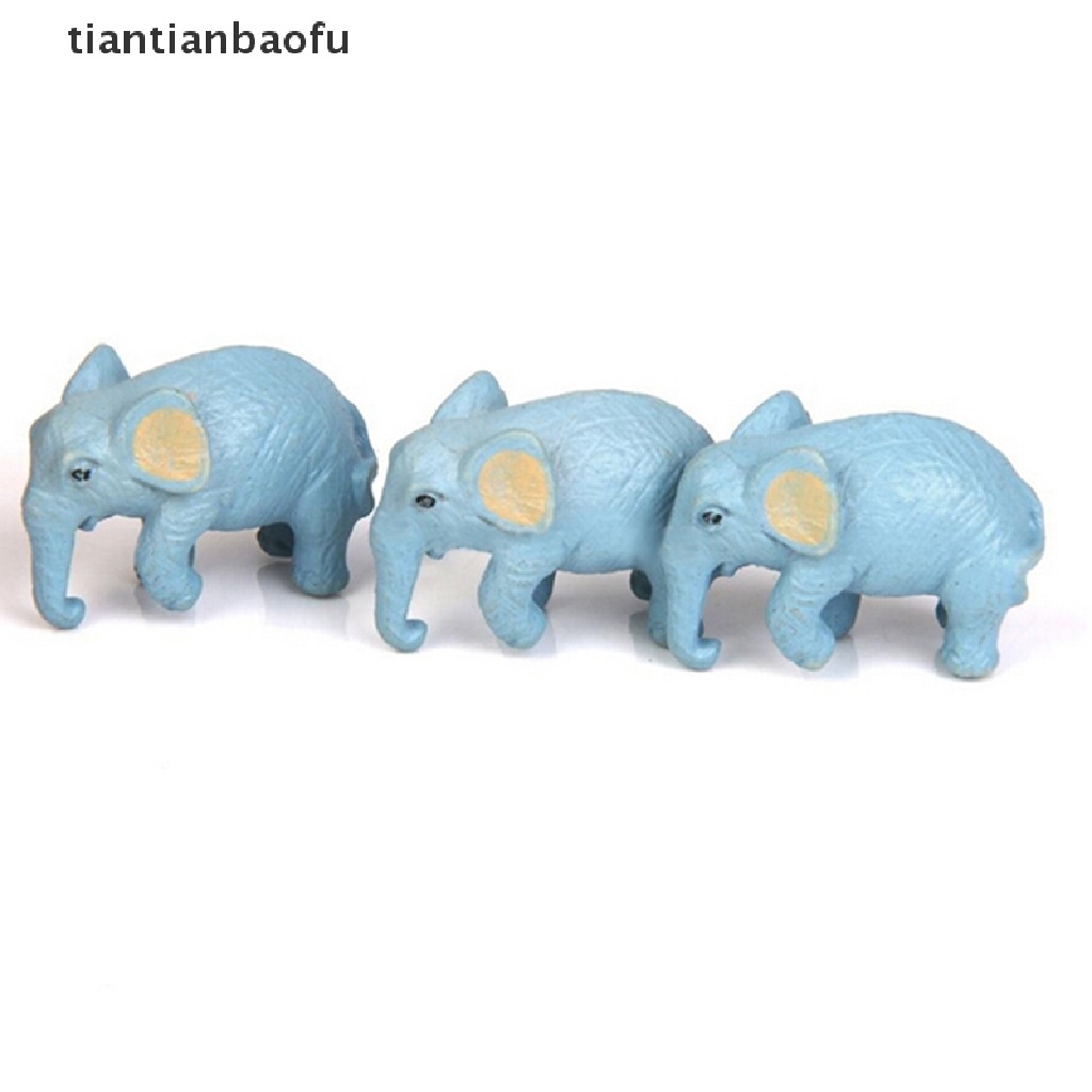 2 Pcs Miniatur Gajah Untuk Dekorasi Rumah Boneka