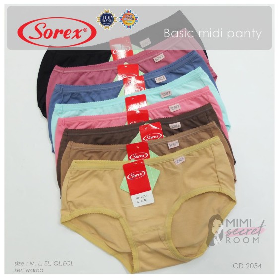 ❤ MIMI ❤  Sorex celana dalam wanita 2054 basic midi panty katun L,EL,QL,EQL