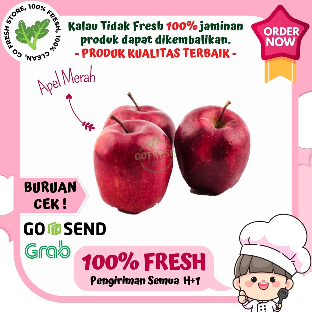 

BUAHAN APEL MERAH SEGAR LOKAL MURAH 1000 GRAM