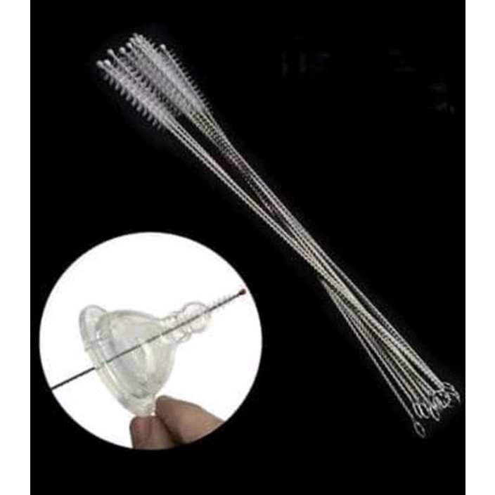 Sikat pembersih Sedotan Dot Kawat Stainless / Brush Straw Stainless