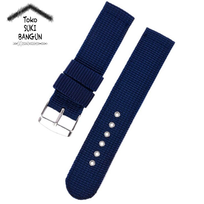 TALI JAM 22mm Nylon Nato Army Buckle Watch Strap Stainless Steel