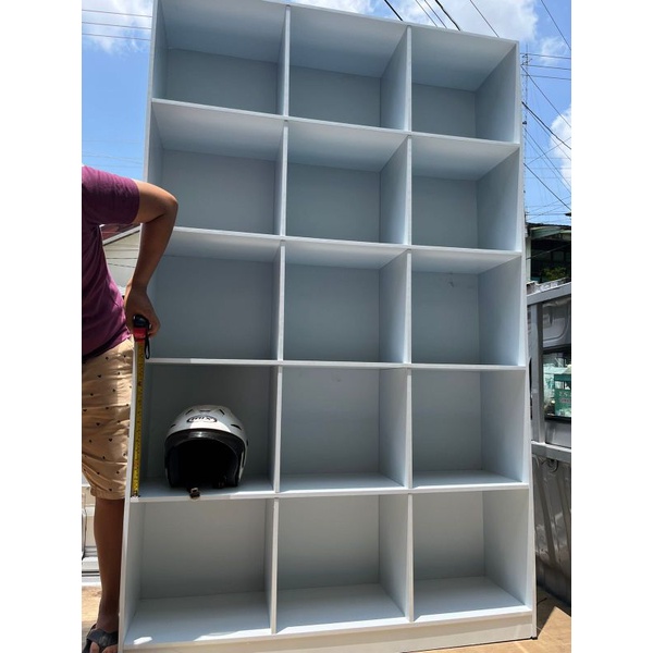 Tukuparty Rak Serbaguna/Rak Buku/Rak Multifungsi /Rak Laundry/Rak Helm Bonus Free Packing Kayu +