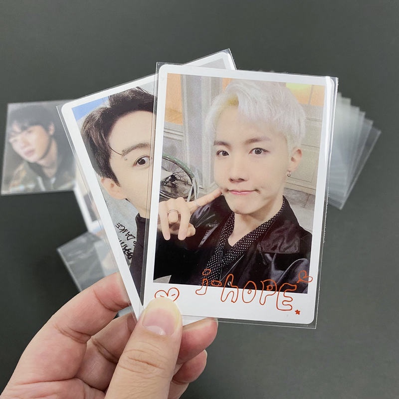 50 Pcs / Pack Pelindung Kartu Idol Fotocard Inner Sleeve Ygo Mtg Ukuran 7x10cm