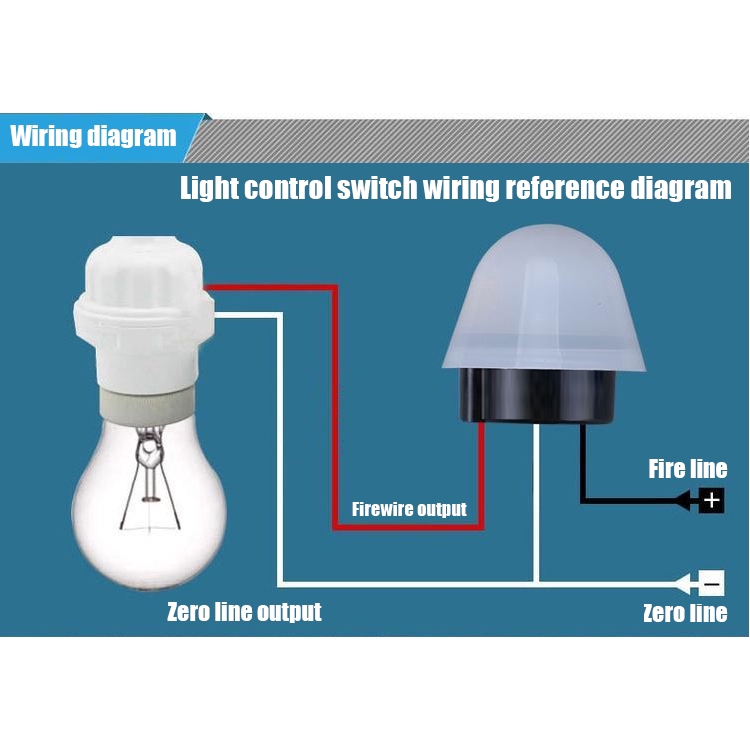 [IN STOCK/COD]AC DC 12V / AC 110V 220V Saklar On Off Sensor Lampu Jalan Tahan Air