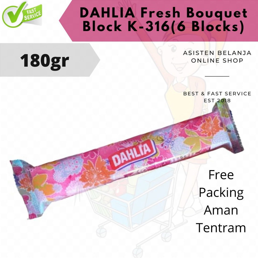 Dahlia Fresh Bouquet Block 180gr / Aromatic Scent With Citronella Oil isi 6pcs 200g gram Kamper Kapur Barus