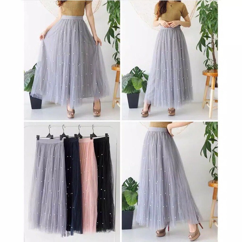 ( BISA COD ) ROK TUTU MUTIARA PREMIUM / TUTU PEARL MAXI SKIRT PREMIUM